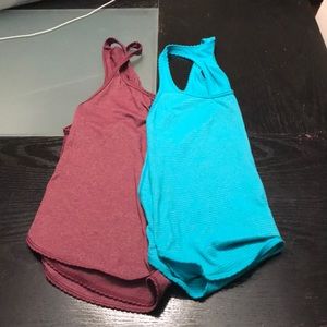 2 Lululemon 105 f degree tank tops size 2